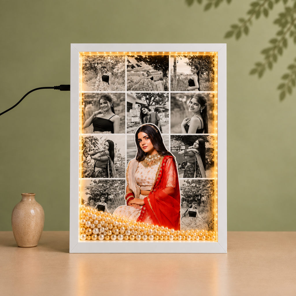 Personalized LED Pearl Photo Frame